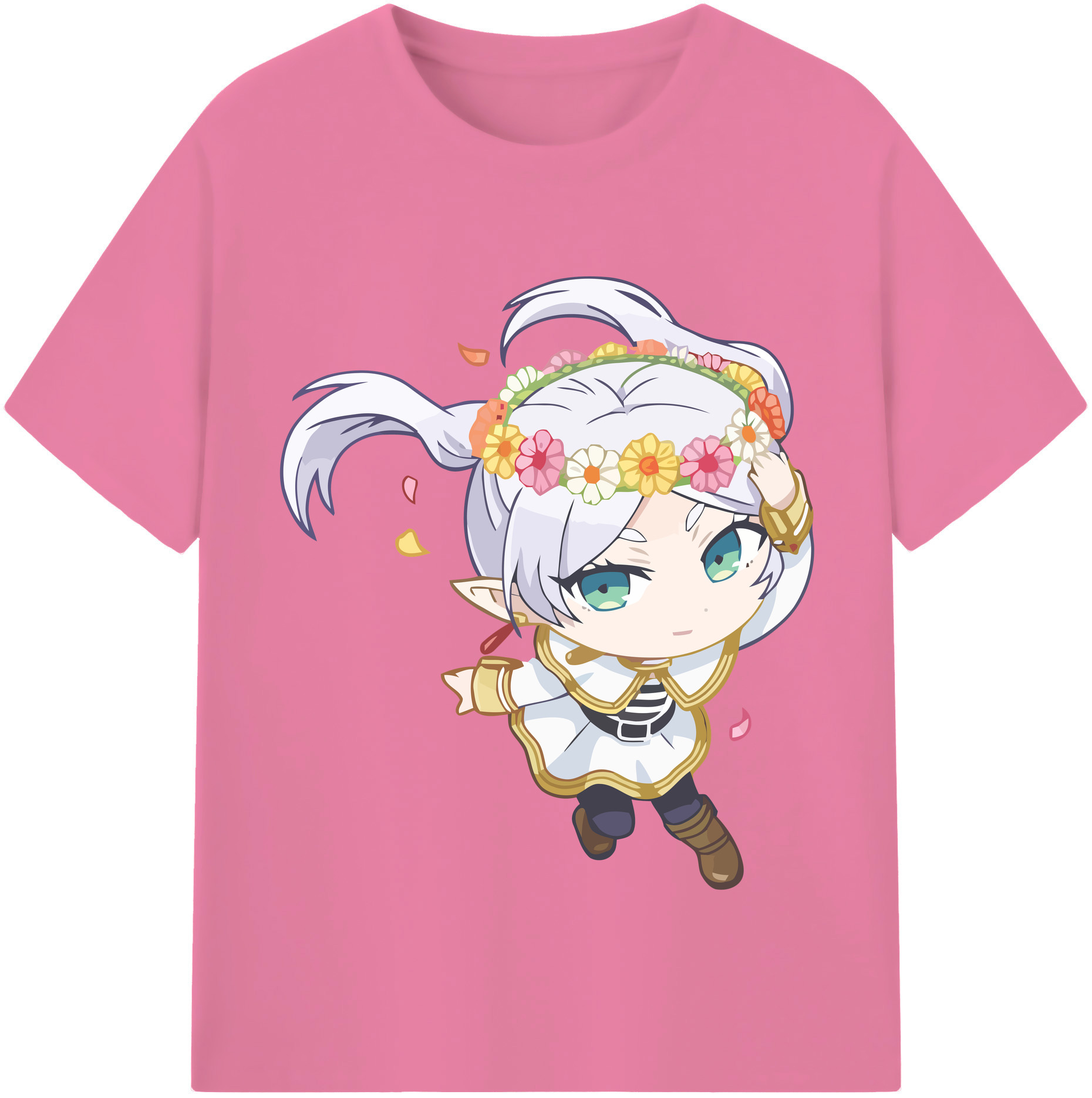 （画像用） 葬送のフリーレン Frieren 綿100％半袖Tシャツ（フロントプリント）